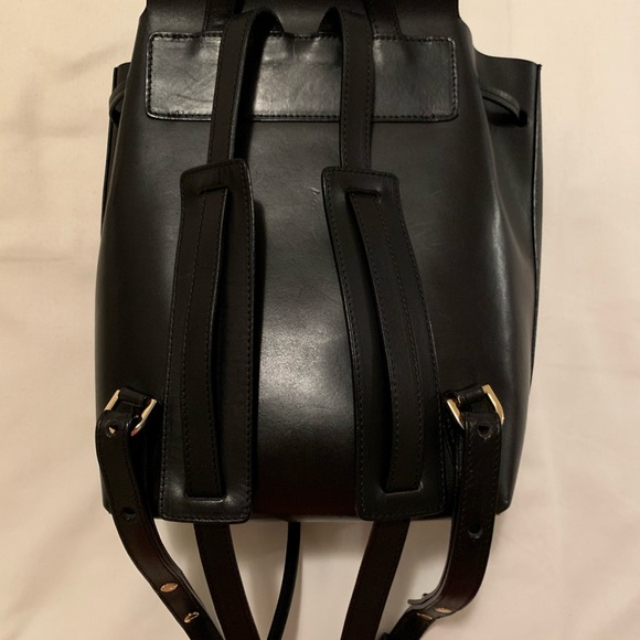 Mansur Gavriel Mini Backpack in Black/Blue - Picture 8 of 9
